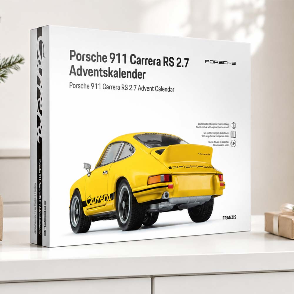 Porsche 911 Carrera RS 2.7 Construction Advent Calendar 24 Piece Model Kit