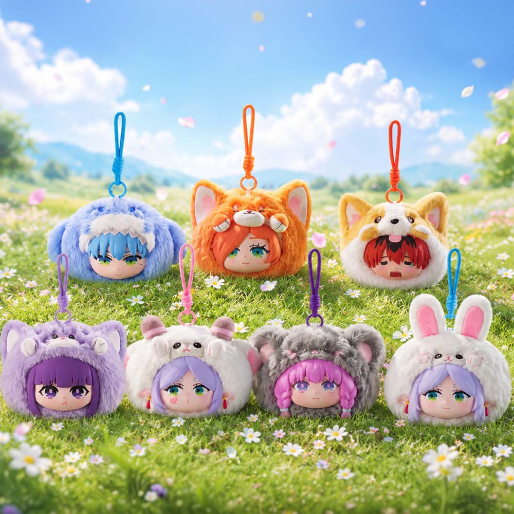 Frieren: Beyond Journey's End Animal Party Plush Keychain 12cm Blind Box