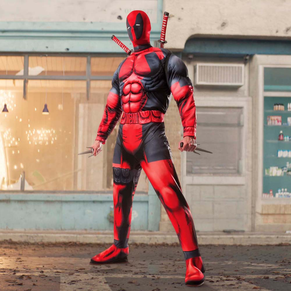 Rubies Masquerade Deluxe Men's Deadpool Halloween Costume - Marvel - Standard Fit - Image 4
