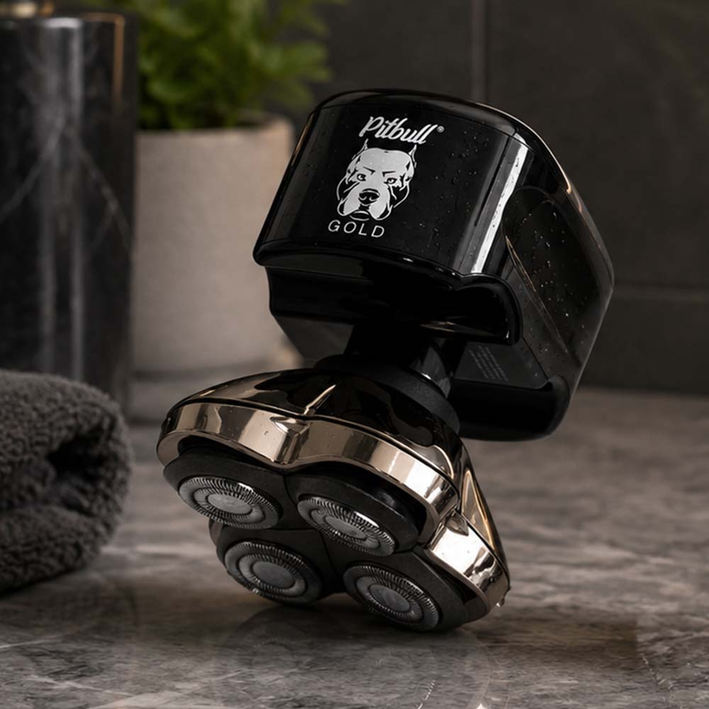 Skull Shaver Pitbull Gold PRO Electric Head and Face Shaver with LCD Display and IPX7 Water Resistance