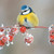 TWT91074 - Blue Tit and Berries (1 pack of 8 charity Christmas cards)