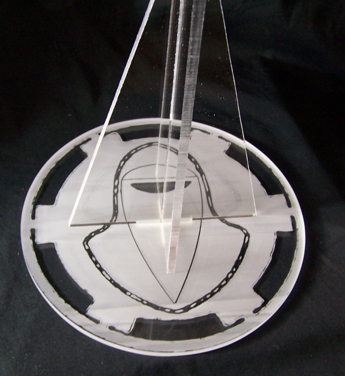 acrylic display stand for Star Wars helmets Empire emblem various heights