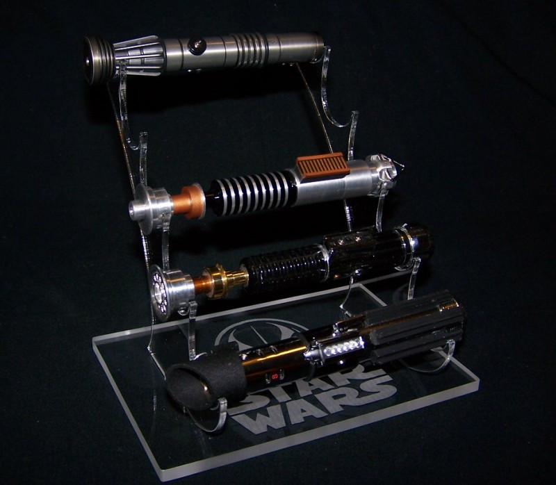 Master Replicas scaled lightsaber display stand