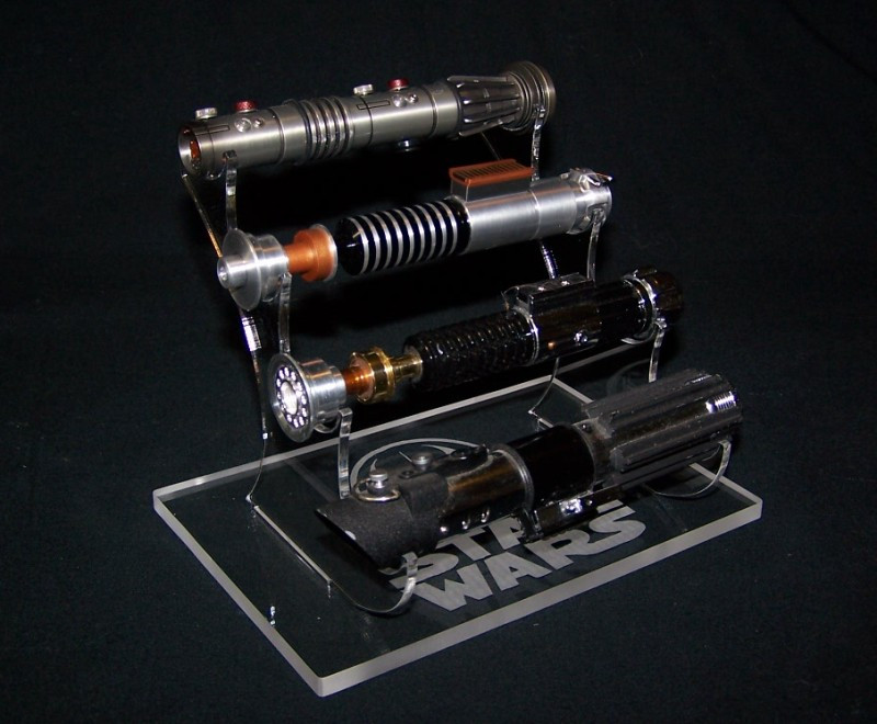 Master Replicas scaled lightsaber display stand