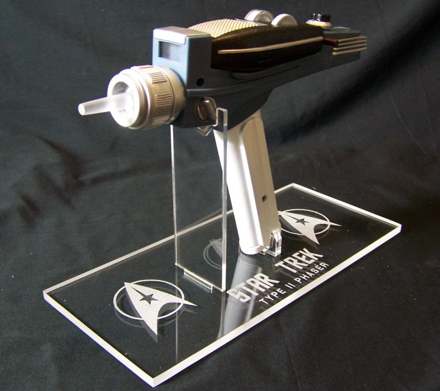 Star Trek Classic phaser display stand