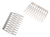 Hair Comb Metal Rhodium 10 Pcs