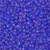 Czech Seed Bead 10/0 Transparent Blue Ab Matt 22g Vial