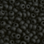 Czech Seed/Pony Bead 6/0 Op Black Matt 22g Vial