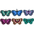 Beaded Barrette Tribal Design Hair Clip Butterfly 3.5"