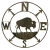 Metal Buffalo Compass 24"