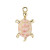 Charms Pink Turtle  5pcs 24x14mm