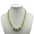 Green Strung Necklace with Shells