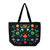 Canvas Tote "Petals of Ancestry" Lisa Berry Zipper/Pocket