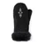 Fur Trim Mitt Black Adult