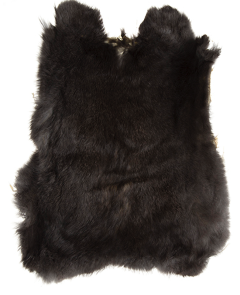 Fur Rabbit Fur Skin Black