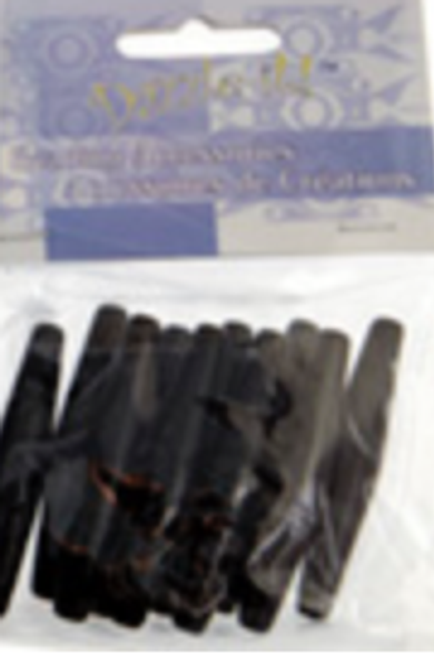 Acrylic Hairbone Pipe 2" Jet Black 10pcs