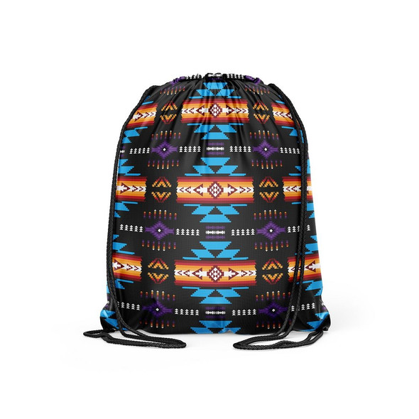 Drawstring Backpack Black  Southwest