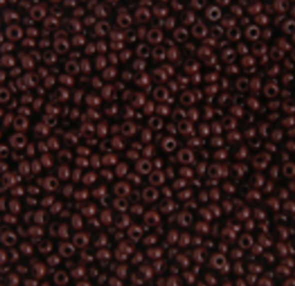 Czech Seed Bead 10/0 Opaque Dark Brown 22g Vial