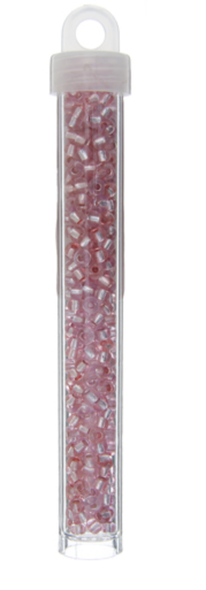 Czech Seed/Pony Bead 6/0 Silverline Pink Mix 22g Vial