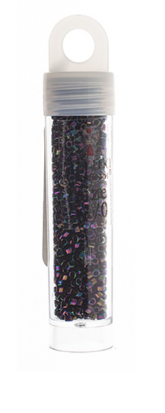 Delica Beads Size 11 Rd Black Ab 5.2 G Vial Miyuk