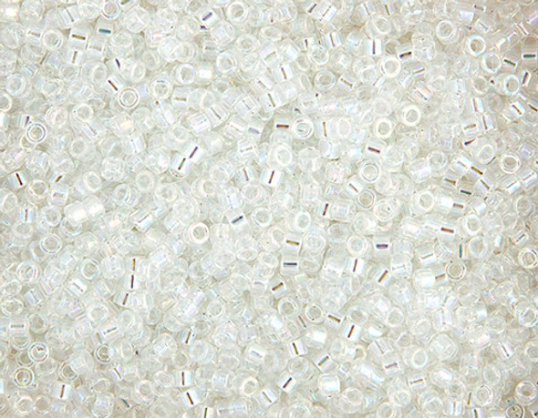Delica Beads 11/0 Rd Crystal Ab 5.2g Vial Miyuki