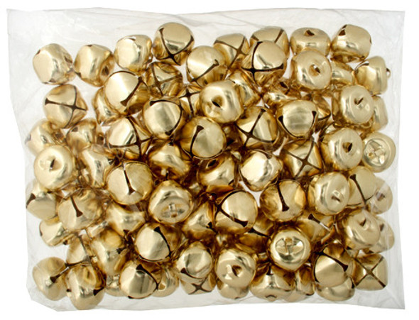 Jingle Bells Round 100Pcs 20Mm Gold