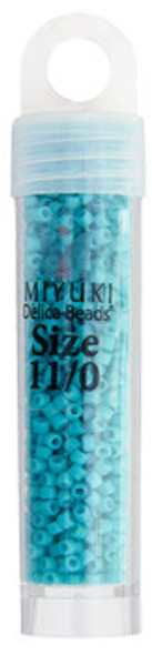 Delica Beads Size 11 Rd Op.Turq Green Matte 5.2G Vial Miyuki