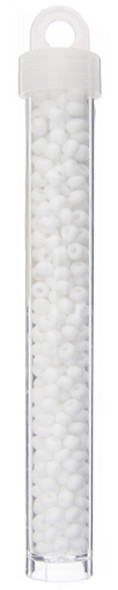 Czech Seedbead 6 Op White 22g Vial