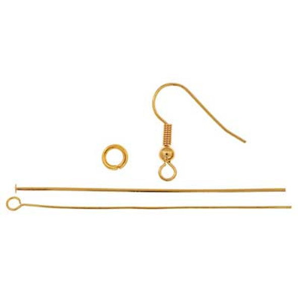 Fisk Hook W Ball & Spring Gold 1 Pair Dazzle-It