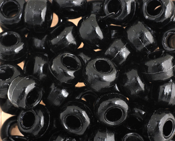 Crow Beads Plastic 1000pcs 9mm Opaque Black Crow Beads Plastic 1000pcs 9mm Opaque Black