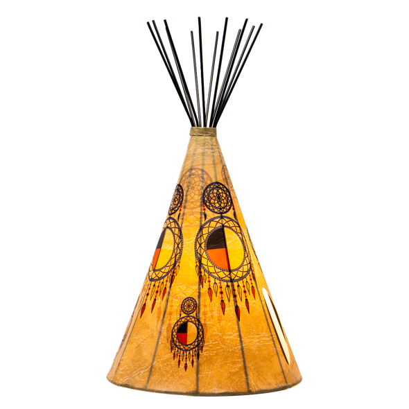 Tipi Table Lamp Medicine Wheel Lp-10023