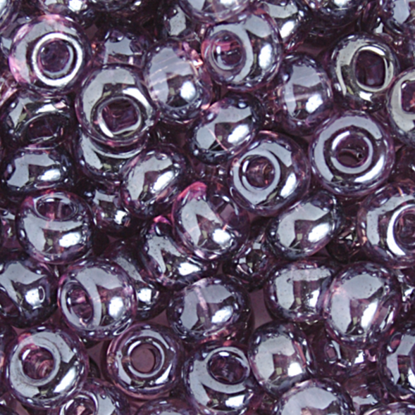 Czech Pony Bead Size 2 Amethyst Luster 500g Preciosa