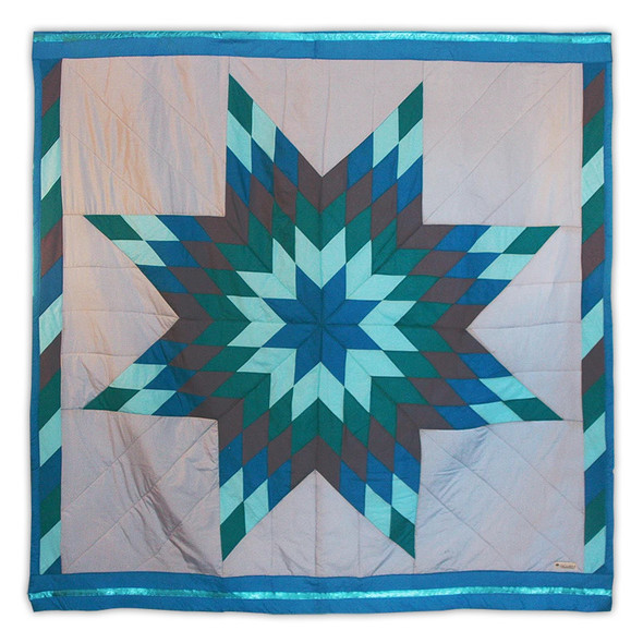 Artisan Star Blanket Indigenous Made Queen Size-Tranquility