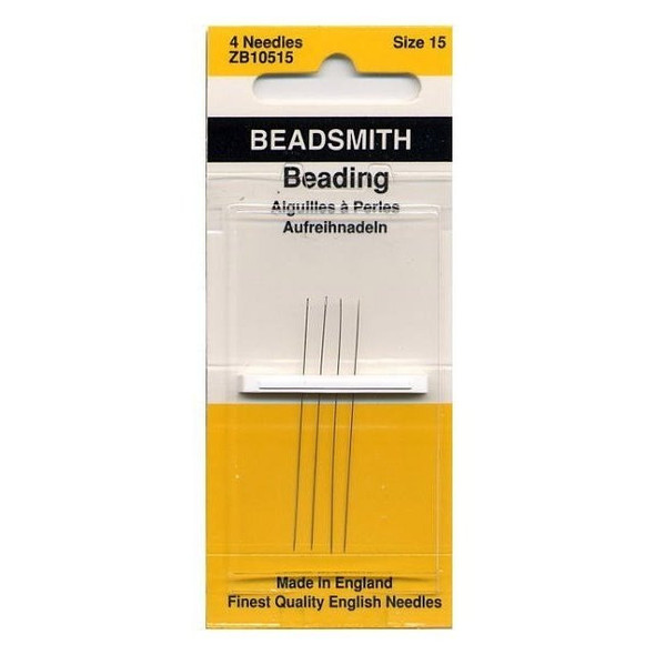 Beading Needles 15 4Pk Beadsmith Zb10515 Beading Needles 15 4Pk Beadsmith Zb10515