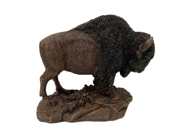 Statue Buffalo Brown 7.5"X3.3"X6.5"