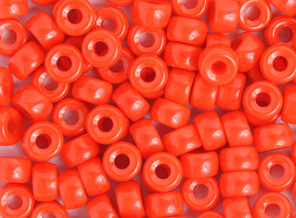 Crow Beads Glass Op.Orange 9Mm 100Pcs