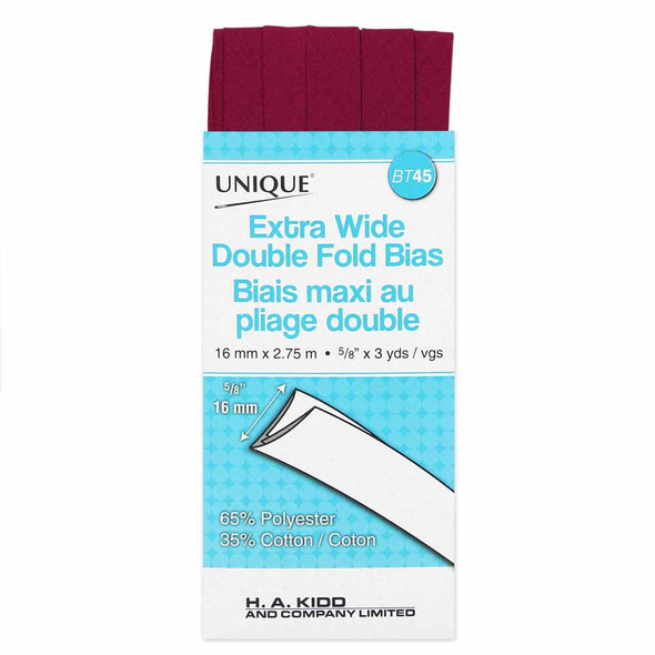 X Wide Double Fold Bias Fuchsia #225 2.75M