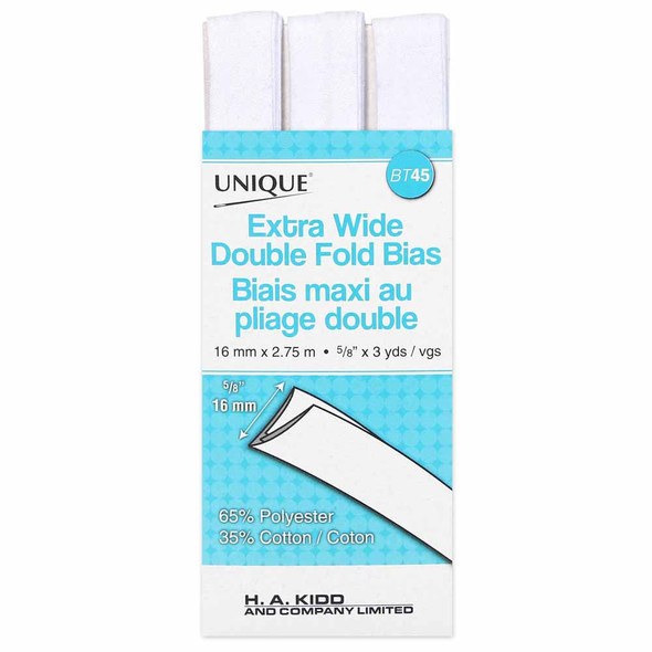X Wide Double Fold Bias White #000 2.75M