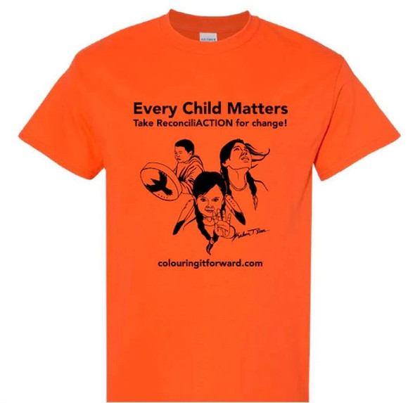 Orange T-Shirt Adult Every Child Matters - Medium