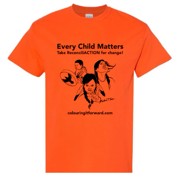 T-Shirt Orange Youth Every Child Matters - Large