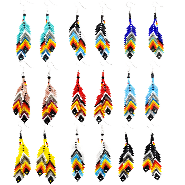 Earrings Double Feather Asst