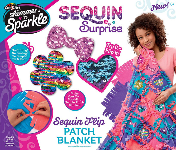 Shimmer 'N Sparkle Sequin Surprise Patch Blanket