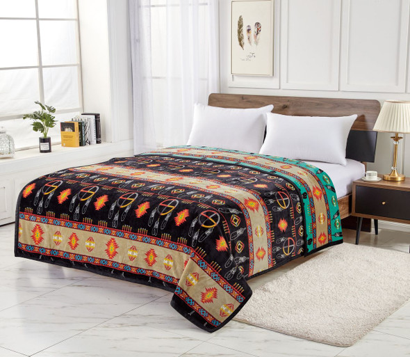 Silk Touch Blanket Twin 2 Ply Medicine Wheel Collection
