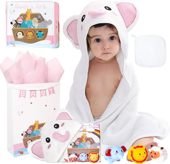 Noah'S Ark Baby Girl Bath Gift Set