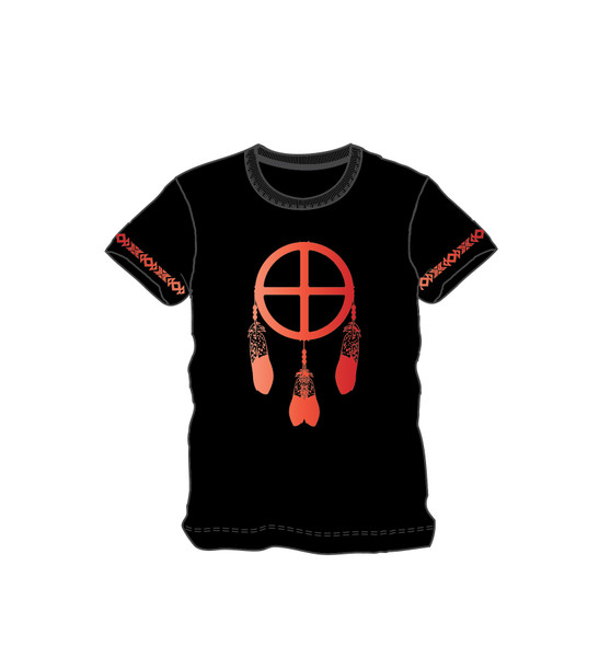 Dry Fit T-Shirt Red Medicine Wheel