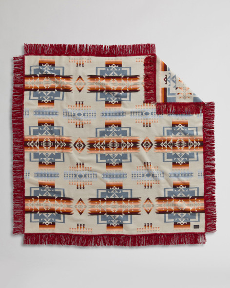 Shawl Chief Joseph Rosewood With Fringe Pendleton