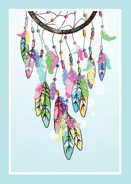 Greeting Card Blank With Dream Catcher (02038)