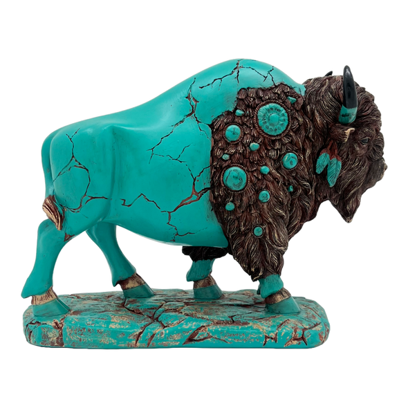 Statue Turquoise Buffalo
