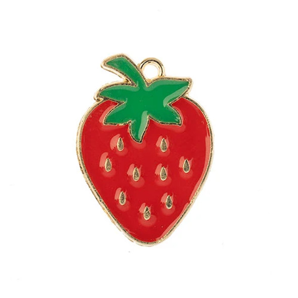 Charms Strawberry 5pcs 27x20mm