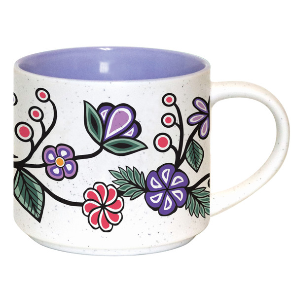 Mug Ceramic "Ojibwe Florals" Storm Angeconeb 16oz